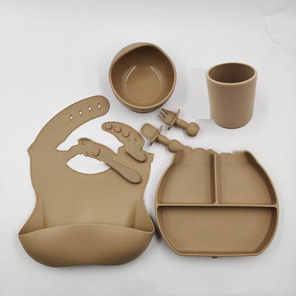 Silicone Children's Cutlery Set Baby Food Supplement Plate