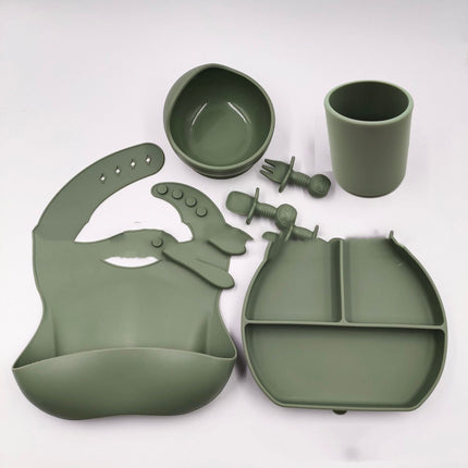 Silicone Children's Cutlery Set Baby Food Supplement Plate