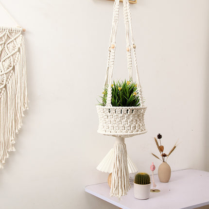 Home Garden Decoration Woven Flower Basket Potted Plant Charm