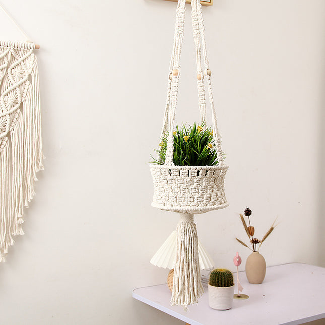 Home Garden Decoration Woven Flower Basket Potted Plant Charm