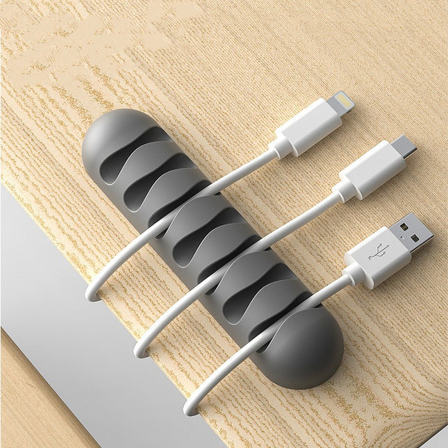 Smart Cable Holder Silicone Flexible Cable Winder Wire Organizer Holder Cord Management Clip For USB Earphone Network Cable