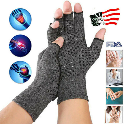 Arthritis Non-slip Breathable Health Care Nursing Half-finger Gloves