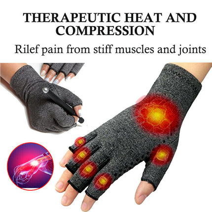 Arthritis Non-slip Breathable Health Care Nursing Half-finger Gloves
