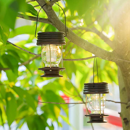 Solar Outdoor Courtyard Balcony Railing Chandelier Decoration Home Garden Fence
