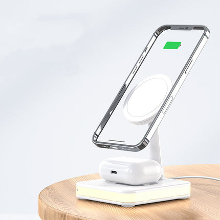 4 In 1 Magnetic Wireless Charger Stand For IPhone 14 13 12 Pro Max Apple Apple 8 7 6 Airpods Fast Charging Dock Station