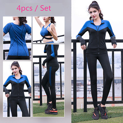 Women's Four-piece Running Fitness Exercise Set