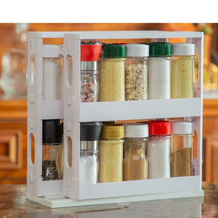 European Style Spice Rack Kitchen Rotating Storage Rack