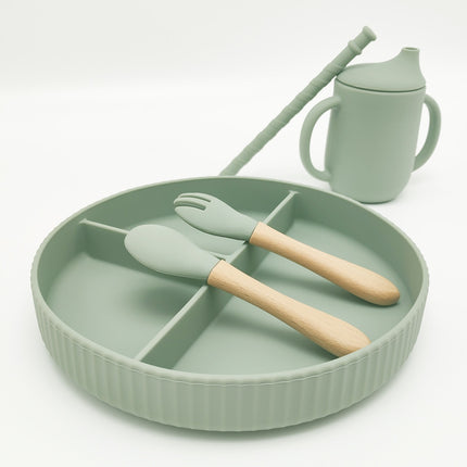 Silicone Food Supplement Plate With Large Capacity