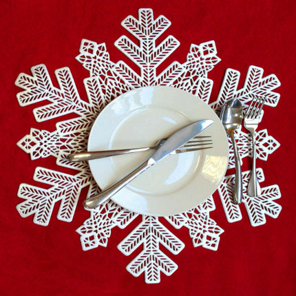 Kitchen Mat Snowflake Christmas Flower