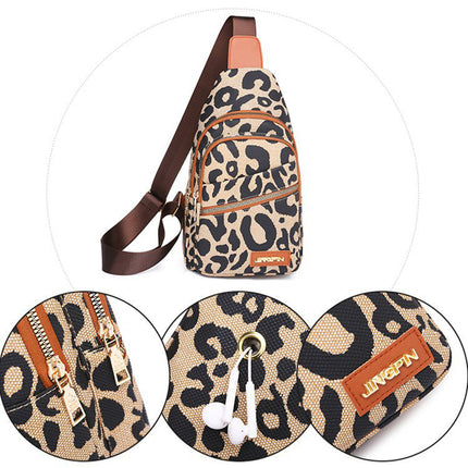 Leopard Print Sling Chest Bag