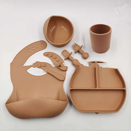 Silicone Children's Cutlery Set Baby Food Supplement Plate