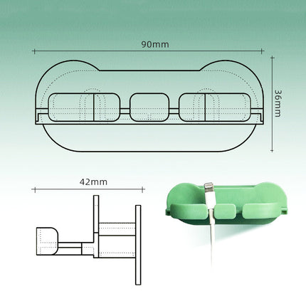 Fixed Plug Hook Self-adhesive Wire Trimmer
