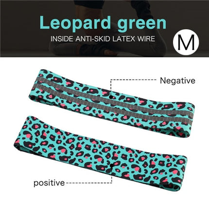 Printed Leopard Hip Resistance Bands