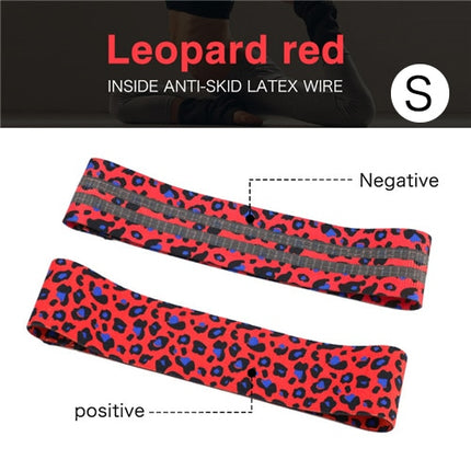 Printed Leopard Hip Resistance Bands