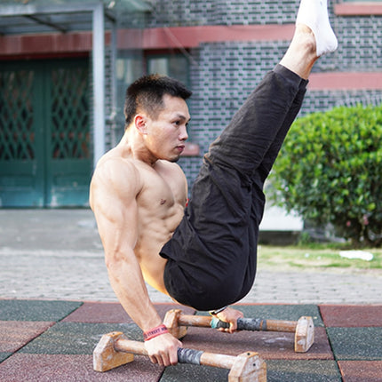 1Pair Wooden Fitness Push-Up Stands Bars