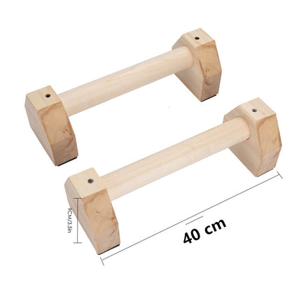 1Pair Wooden Fitness Push-Up Stands Bars