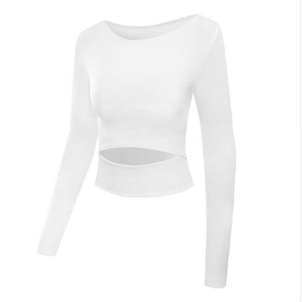 Gym White Yoga Crop Tops