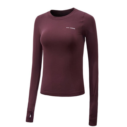 Solid Color High Elastic Gym Top