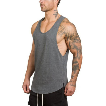 Cotton bodybuilding stringer tank top