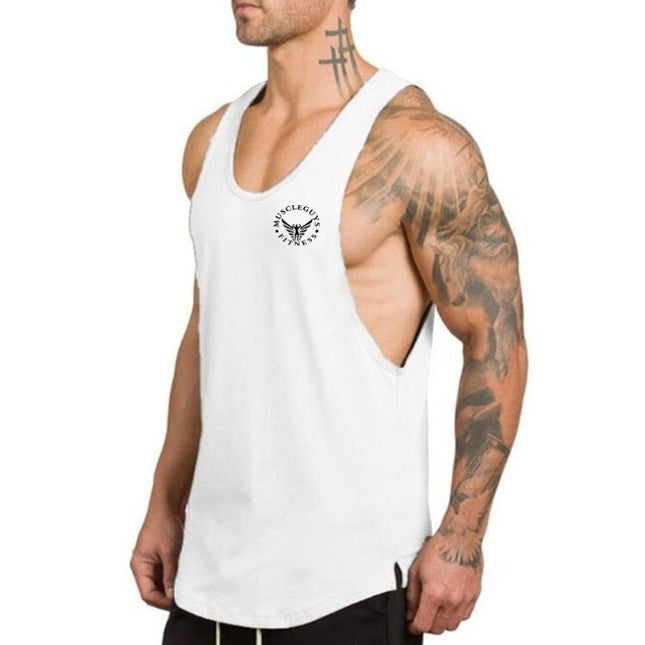 Cotton bodybuilding stringer tank top