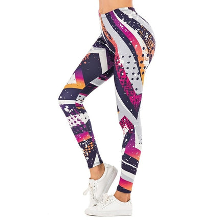 Brand Sexy Women Legging leaf Printing