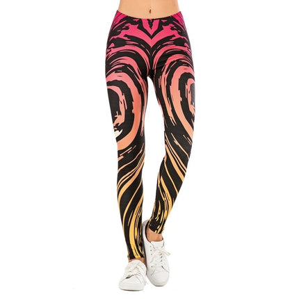 Brand Sexy Women Legging leaf Printing