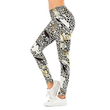 Brand Sexy Women Legging leaf Printing