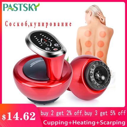 Electric Scraping Cupping Cans Guasha Suction Massager