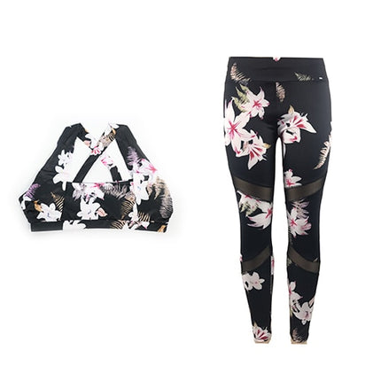 Tracksuit 1 or 2 Piece Yoga Set Floral Print